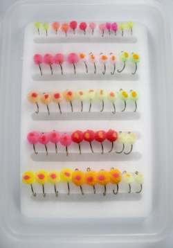 Salmon/Steelhead Egg Fly Selection- 52 Flies