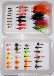 Great Lakes Salmon/Steelhead Guide Fly Selection-45 Flies