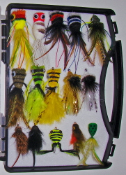 Largemouth Bass Master Fly Selection-28 Flies in Multiple Fly Boxes