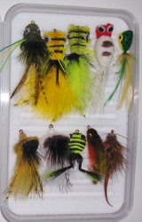 Largemouth Bass Standard Fly Selection-10 Flies