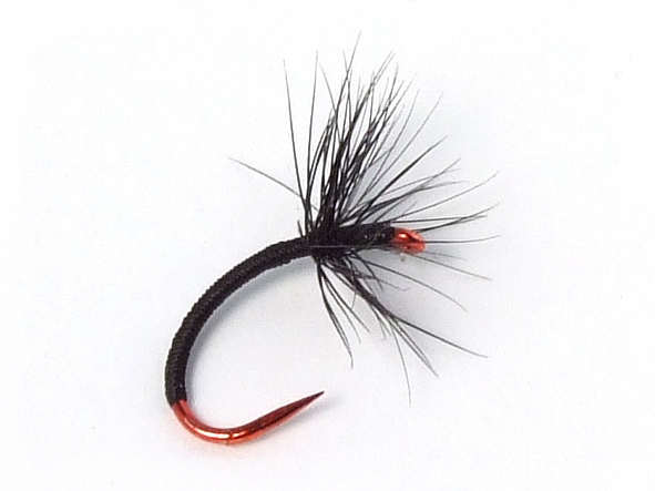 Ishigaki Kebari - Reverse Hackle/Black, C12-B Red Hook