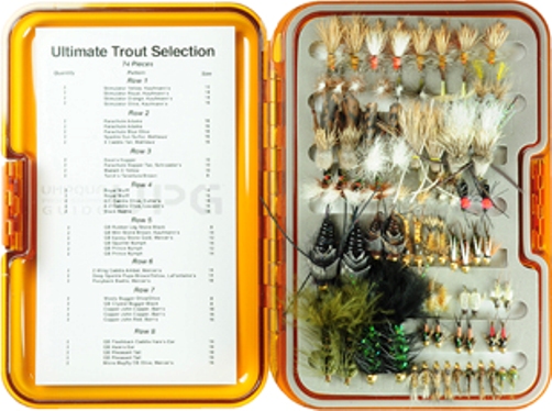 Trout Guide Selection-UPG Fly Box-78 Flies