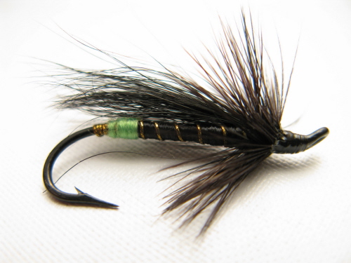 Green Butt Black Bear Hairwing Salmon Fly