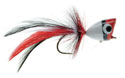 Bass Popper without Legs <br /> #6 - Red/White