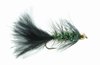 Gold Bead Crystal Bugger Fly <br /> #4 - Black